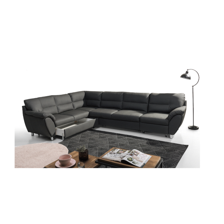 AMIGO divano angolare nero 265 x 240 cm AMIGO divano angolare nero 265 x 240 cm