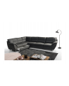 Sofá rinconera convertible AMIGO negro 265 x 240 cm