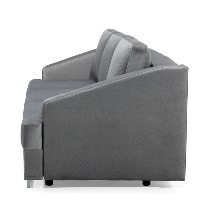Canapé convertible BUCCO 3DL gris 225 cm