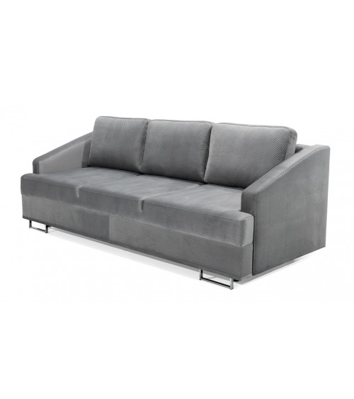 Canapé convertible BUCCO 3DL gris 225 cm