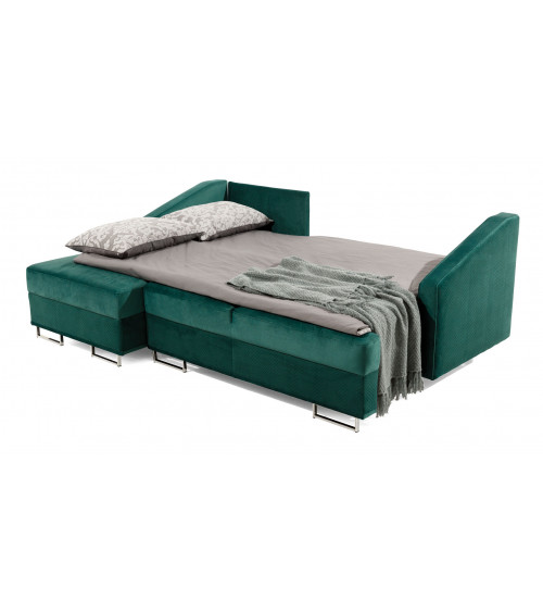 Canapé convertible BUCCO 3DL gris 225 cm
