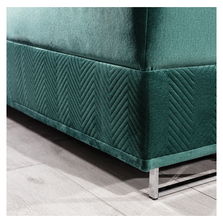 Canapé d'angle convertible BUCCO vert 225 x 160 cm