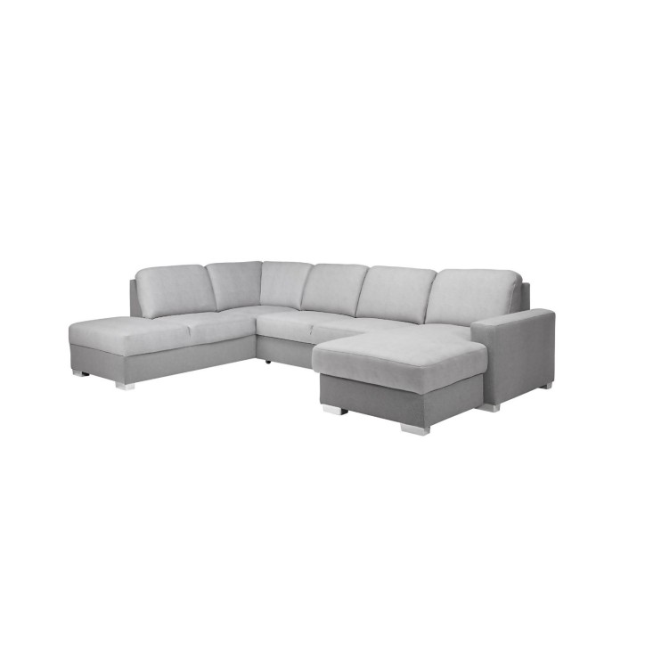 Sofá-cama de canto cinzento CHANTAL 325 x 220 cm
