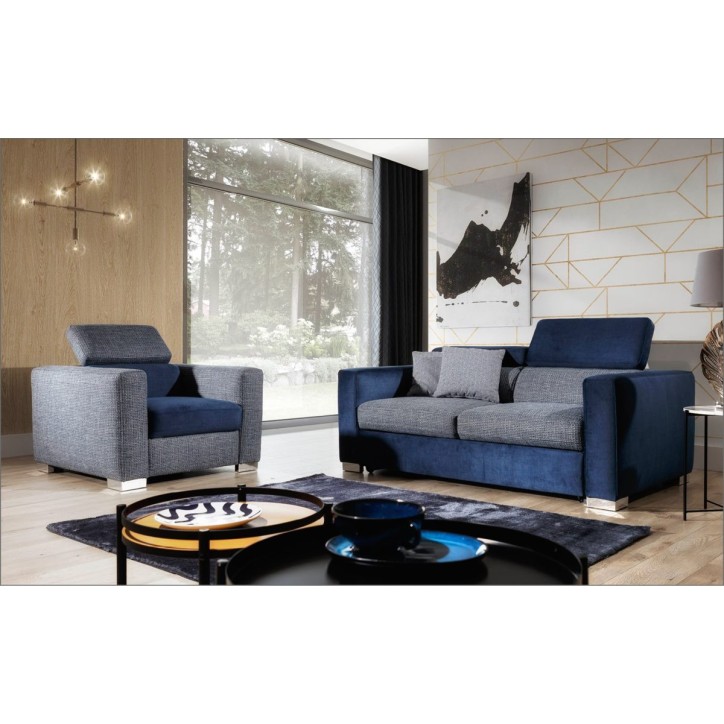 VENTO 2 divano grigio-blu 160 cm VENTO 2 divano grigio-blu 160 cm