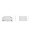 Divano trasformabile VENTO 3 grigio-blu 190 cm
