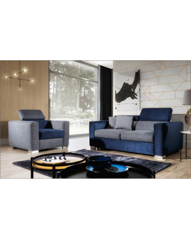 Sofá VENTO 2 azul-acinzentado 160 cm
