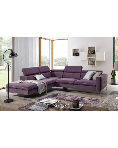 Paarse AREZZA hoekbank 240 x 280 cm