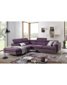 Canapé d'angle AREZZA violet 240 x 280 cm