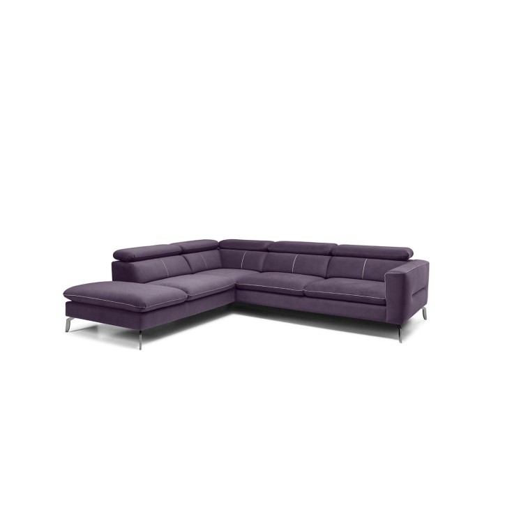 Sofá de canto AREZZA roxo 240 x 280 cm