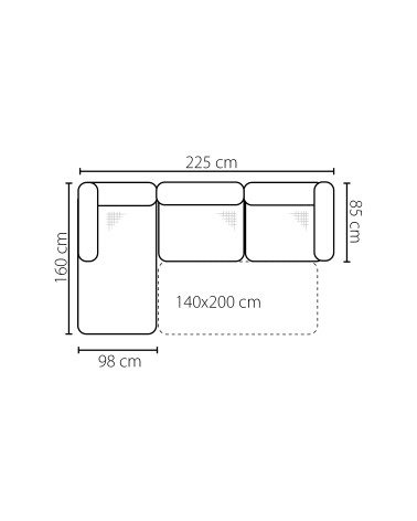 CATANZARO L divano letto angolare blu 225 x 160 cm