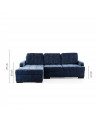 CATANZARO L divano letto angolare blu 225 x 160 cm