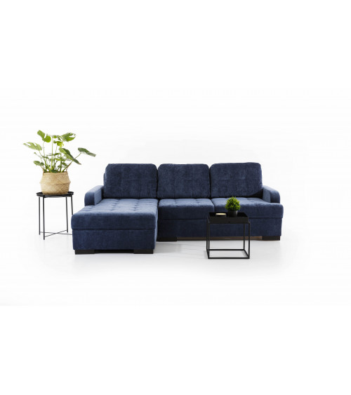 CATANZARO L divano letto angolare blu 225 x 160 cm
