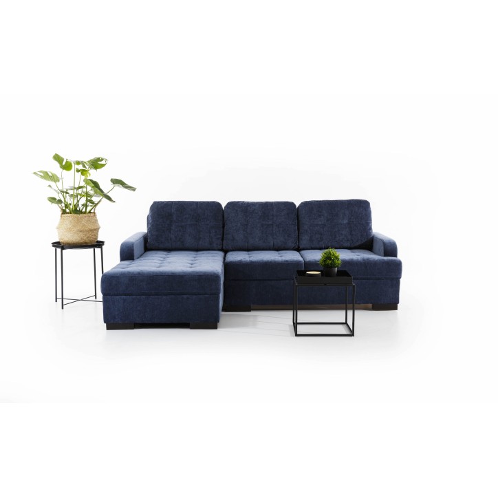 Sofá rinconera convertible CATANZARO L azul 225 x 160 cm