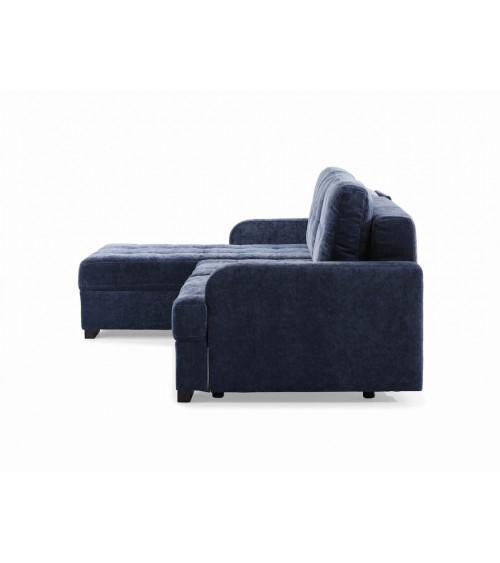 Sofá rinconera convertible CATANZARO L azul 225 x 160 cm