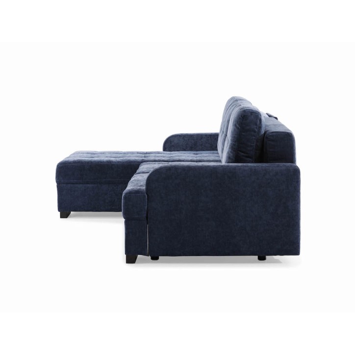 CATANZARO L divano letto angolare blu 225 x 160 cm