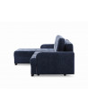 Canapé d'angle convertible CATANZARO L bleu 225 x 160 cm