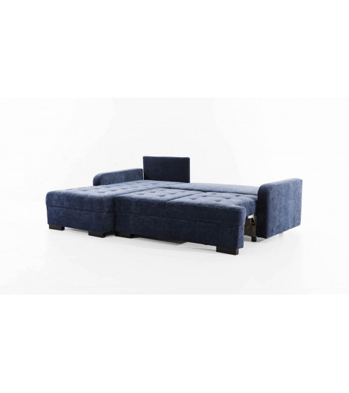 Sofá rinconera convertible CATANZARO L azul 225 x 160 cm