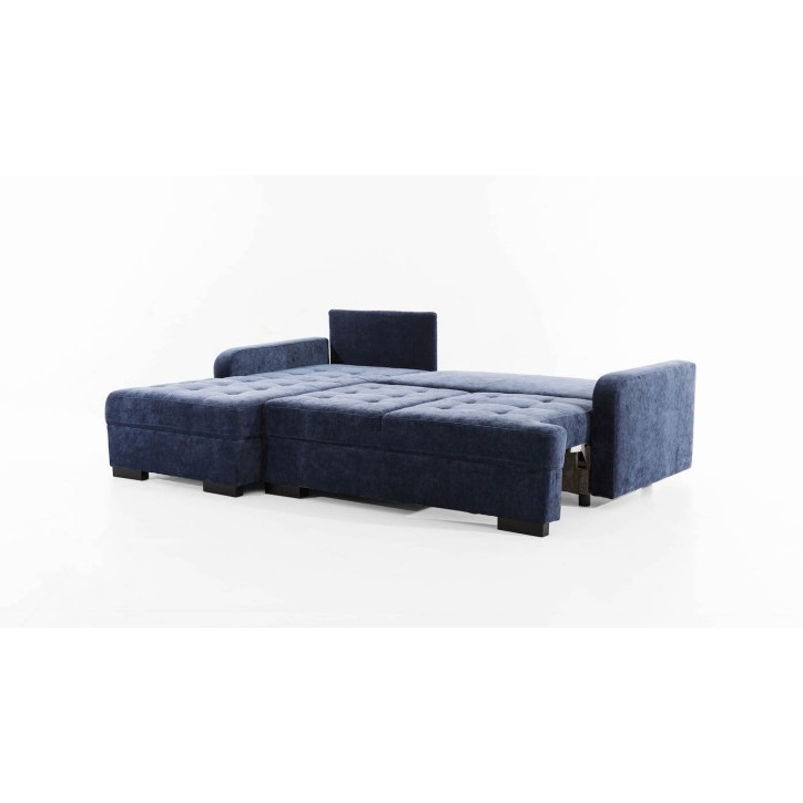 CATANZARO L divano letto angolare blu 225 x 160 cm