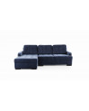 Canapé d'angle convertible CATANZARO L bleu 225 x 160 cm