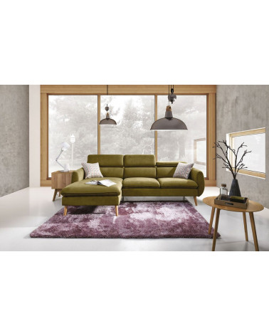 Hoekbank CENTO, groen, 250 x 170 cm