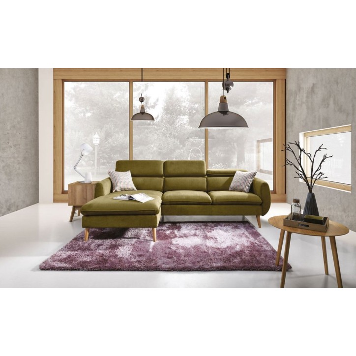 Canapé d'angle CENTO vert 250 x 170 cm