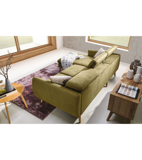 Hoekbank CENTO, groen, 250 x 170 cm