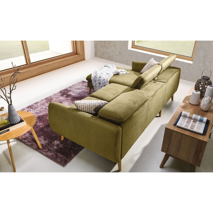 Hoekbank CENTO, groen, 250 x 170 cm