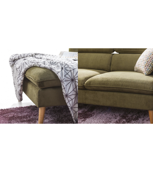 Sofá rinconera CENTO verde 250 x 170 cm