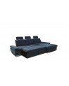 Canapé d'angle convertible CREMONA bleu 306 x 190 cm
