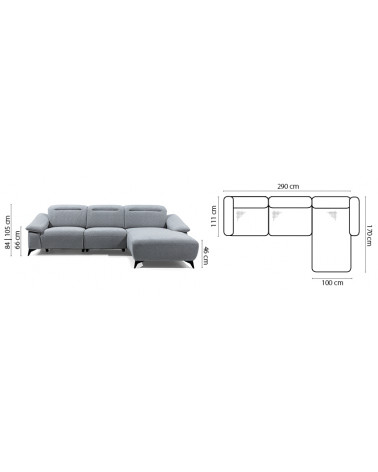 Divano angolare GAPPA L 290 x 170 cm
