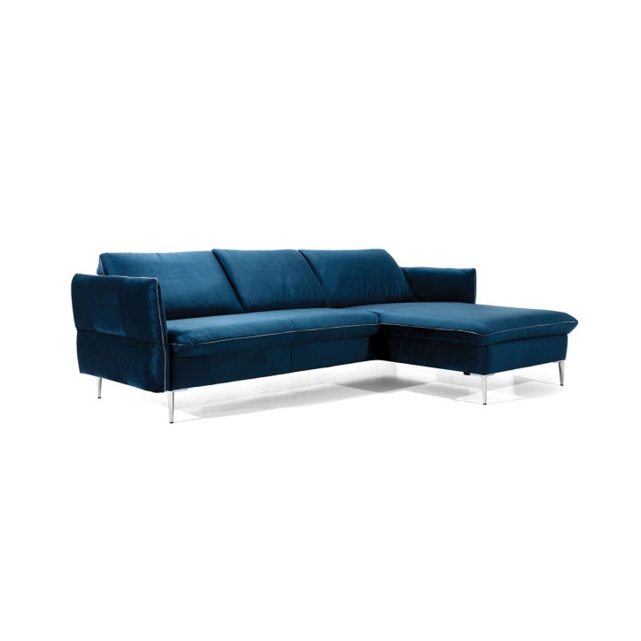 Divano angolare VINO ad angolo retto blu 235 x 165 cm