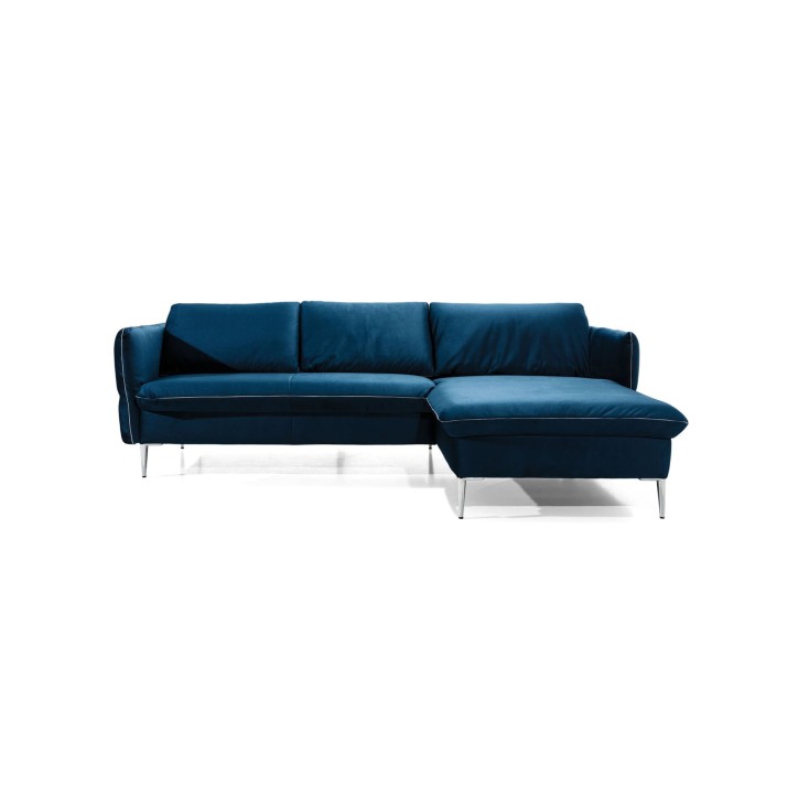 Divano angolare VINO ad angolo retto blu 235 x 165 cm