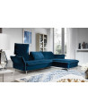 Divano angolare VINO ad angolo retto blu 235 x 165 cm