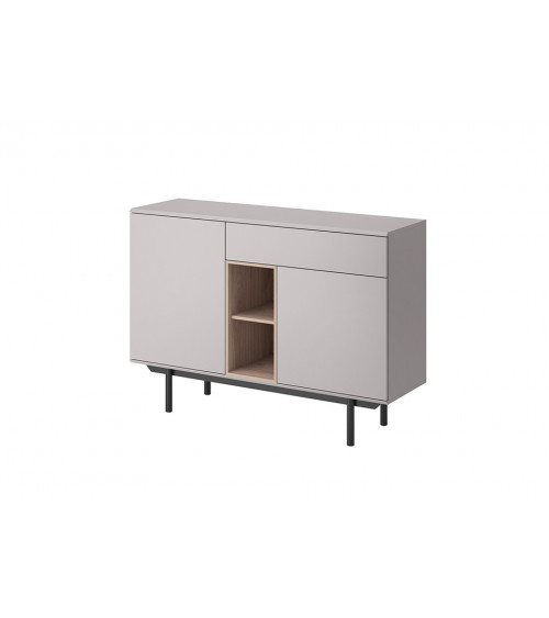 Credenza grigia in acciaio inox 125 x 89 cm