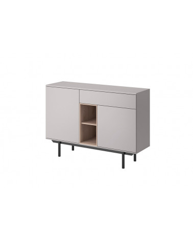 Credenza grigia in acciaio inox 125 x 89 cm