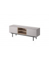 Ensemble meuble TV, buffet haut et étagère mural INOX gris 150 cm