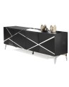 Buffet DIAMOND NOIR 4 portes 220 cm