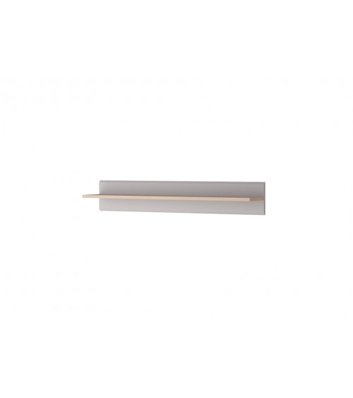 Set di porta TV, credenza alta e mensola a muro in acciaio inox grigio 150 cm