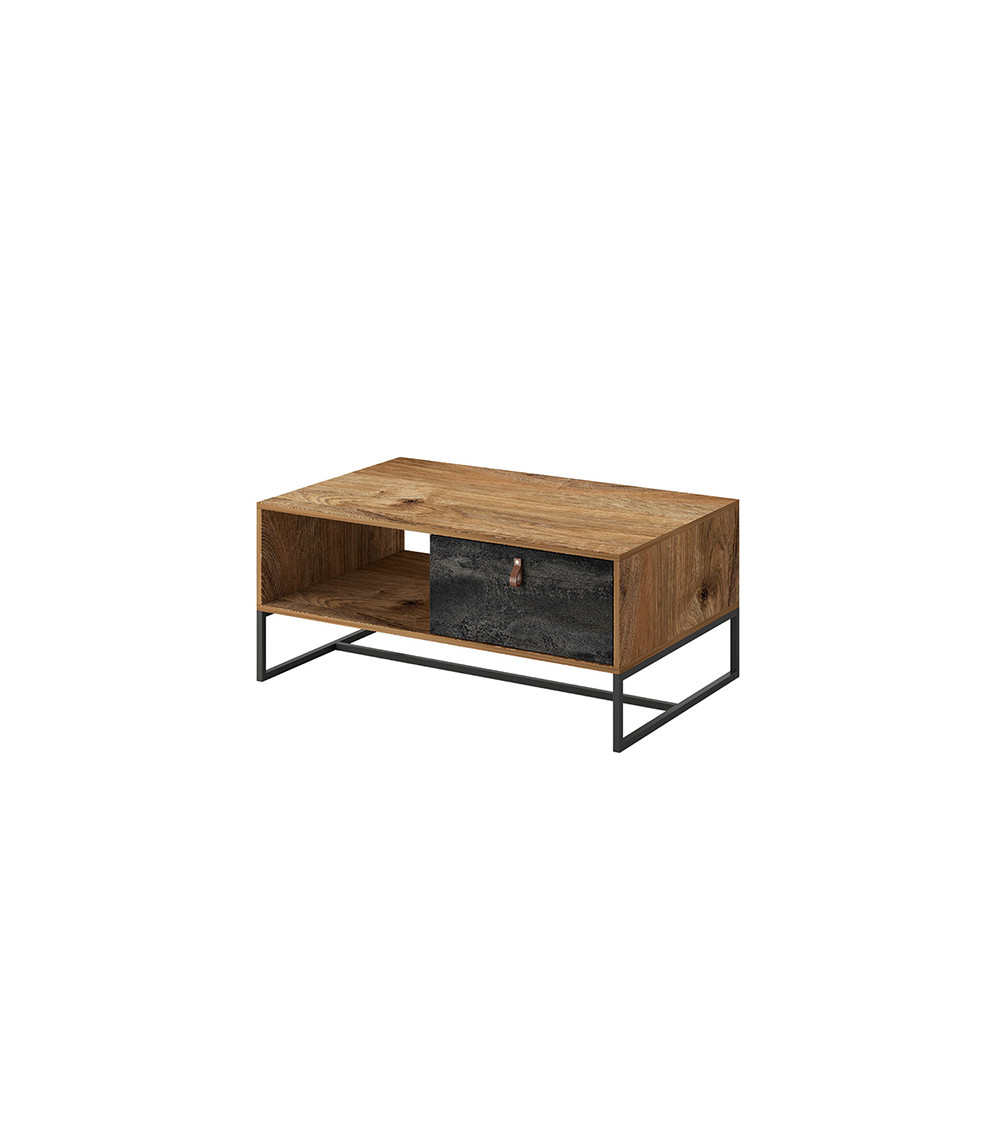 Tavolino DARK rovere-nero 104 x 44 x 68 cm