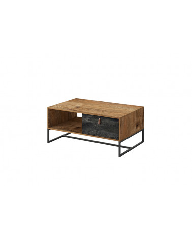 Mesa de centro DARK roble-negro 104 x 44 x 68 cm