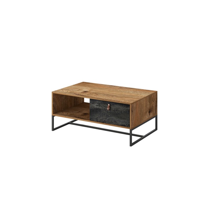 Table basse DARK chêne-noir 104 x 44 x 68 cm
