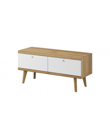 Meuble TV PRIMO chêne-blanc 107 cm