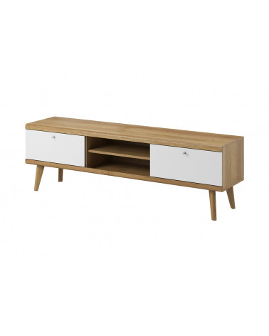 TV-meubel PRIMO eiken-wit 160 cm
