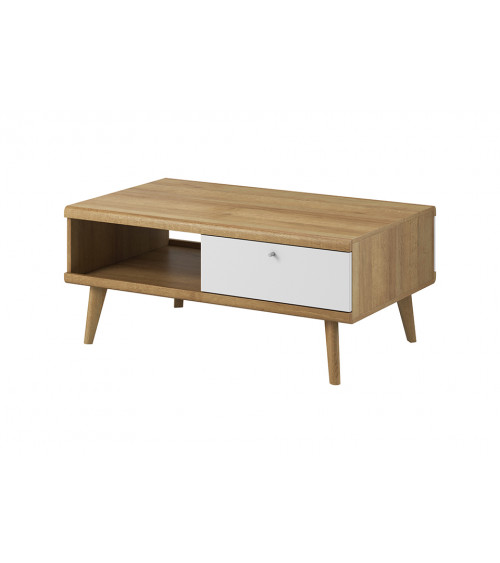 PRIMO salontafel eiken-wit 107 x 46 x 67 cm