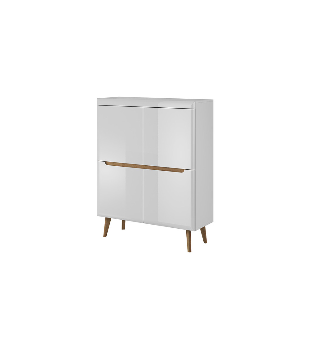 Aparador alto NORDI 107 x 134 cm blanco