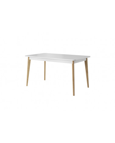 Table extensible NORDI 140/180 x 75 x 80 cm chêne et blanc