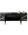 Buffet DIAMOND NOIR 4 portes 220 cm