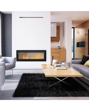 Inserto para chimenea de leña con puerta de guillotina MB 160 CM 21 kW