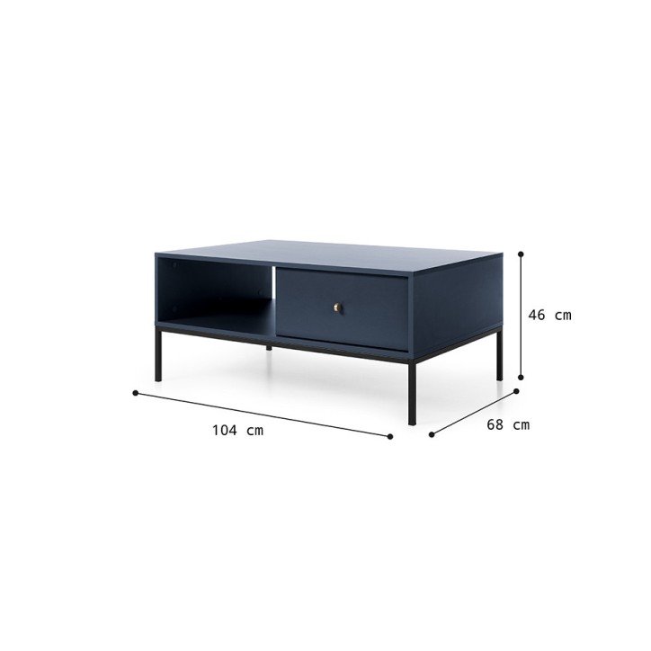 Table basse MONO bleu marine 104 x 46 x 68 cm
