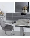 Buffet GRI BLANC 4 portes 220cm